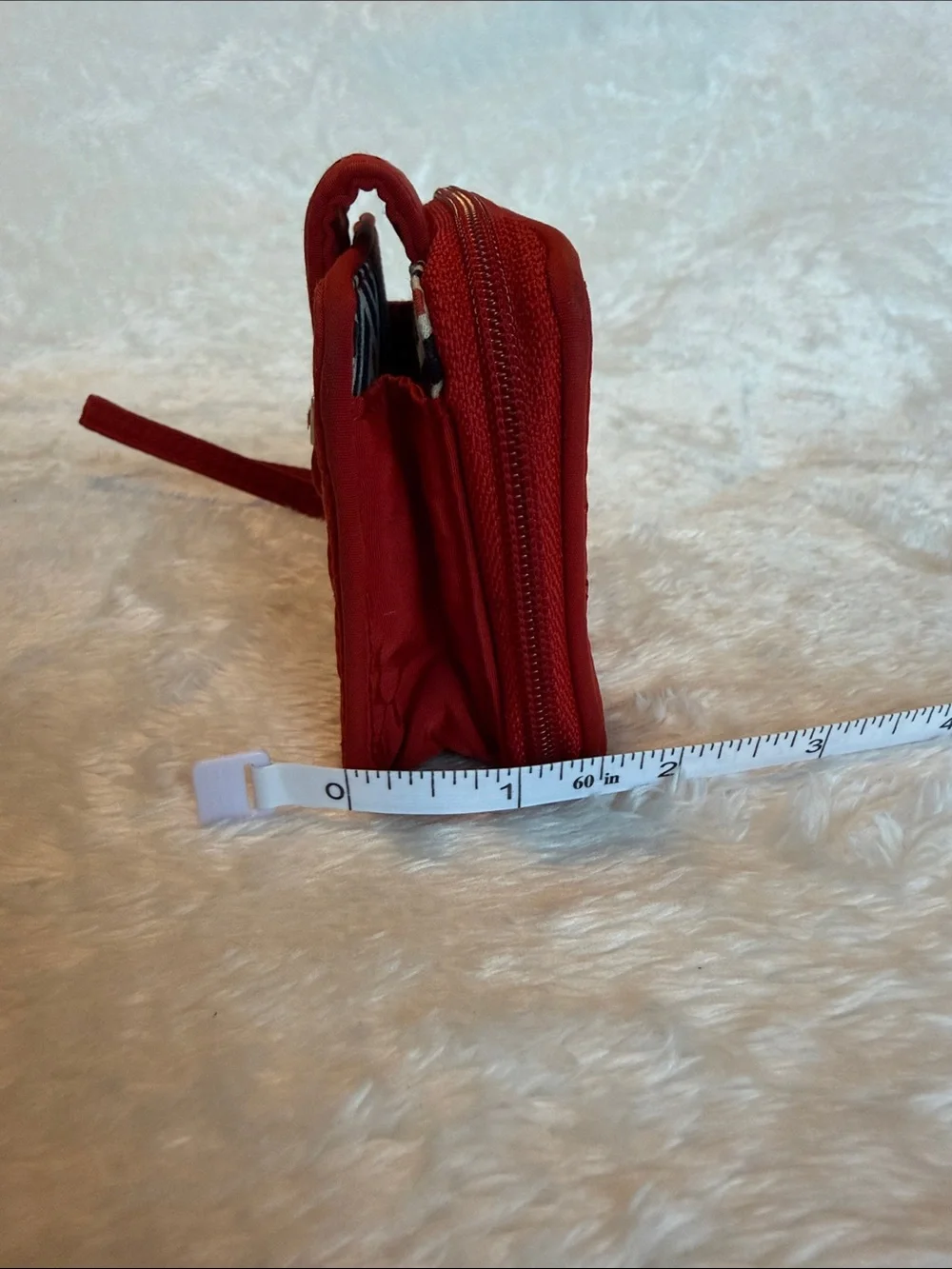 Vera Bradley Red Quilted Zip Around Wallet Wristlet